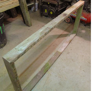 Garden table from reclaimed timber pallets