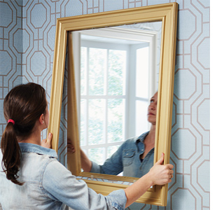 easy frame bathroom mirror