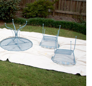 restore revamp steel garden furniture with dremel and rust oleum