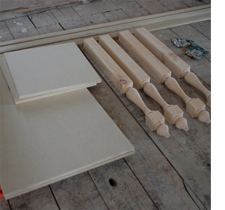 Make a vintage bathroom vanity 