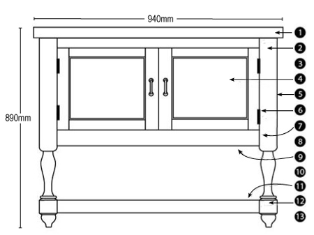 Make a vintage bathroom vanity 