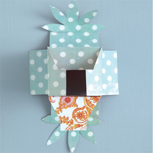 make a gift box with coloured or patterened paper