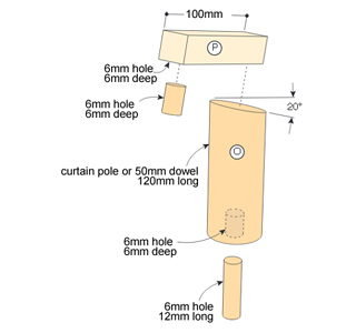 DIY kids mini-kitchen diagram