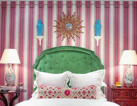 Colourful home interiors interior design pink green teal turquoise