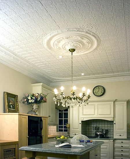 Pressed ceilings add detail to a home 