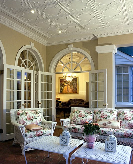 Pressed ceilings add detail to a home 