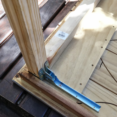 10. Attach legs to table 