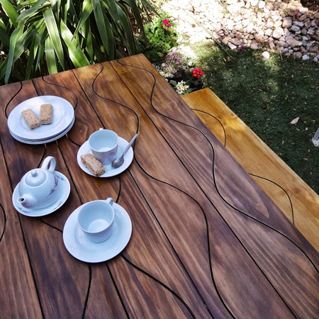 diy folding portable garden table for deck or patio