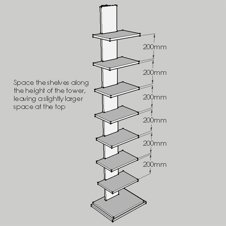Make a bookcase tower 
