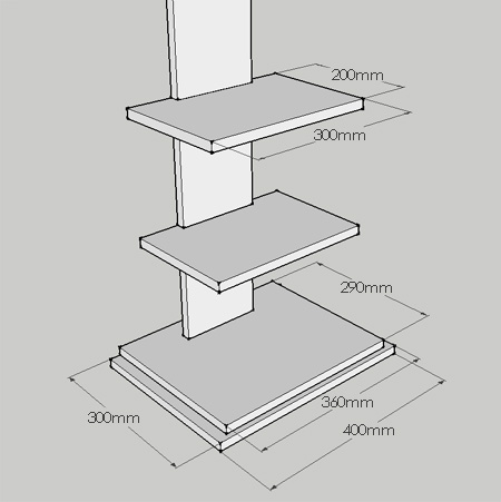 Make a bookcase tower 