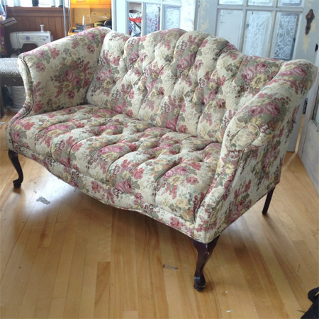 How to reupholster a love seat or sofa 