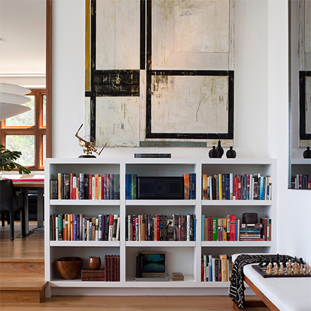 small bookshelf of bookcase styled to look good with decor accessories