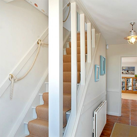 rope railing handle for staircase