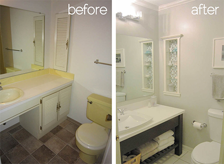 bathroom makeover renovate ideas before and after