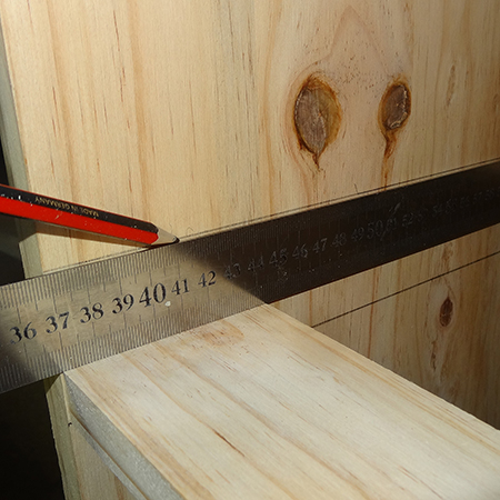 DIY 4-drawer cabinet with easy install drawer runners measure