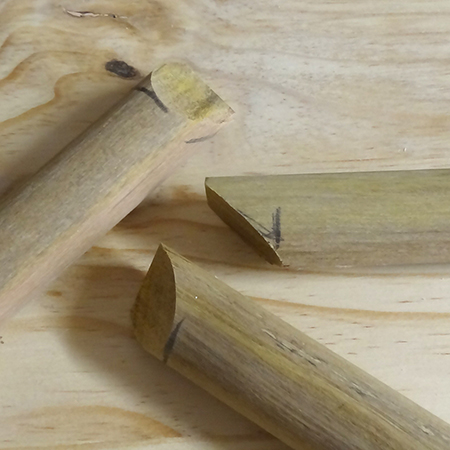 Cut the back dowel last