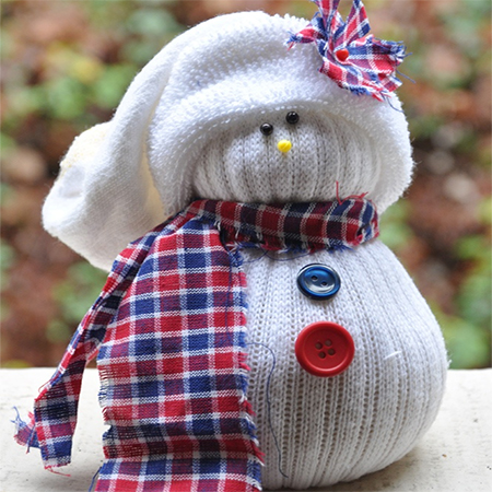 Olaf, that adorable snowman from Frozen is made using a single sock stuffed with batting