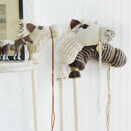 Hobby horses are a great way to put old socks and woollens to use
