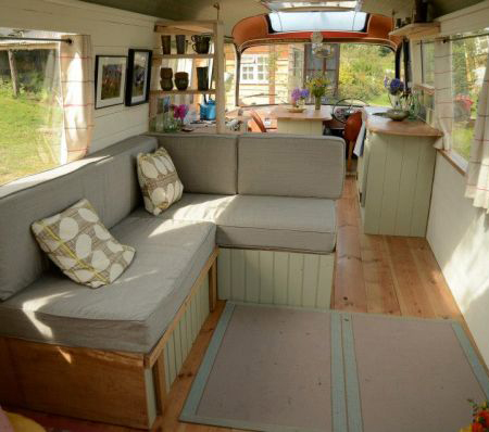 Old bus becomes comfortable home