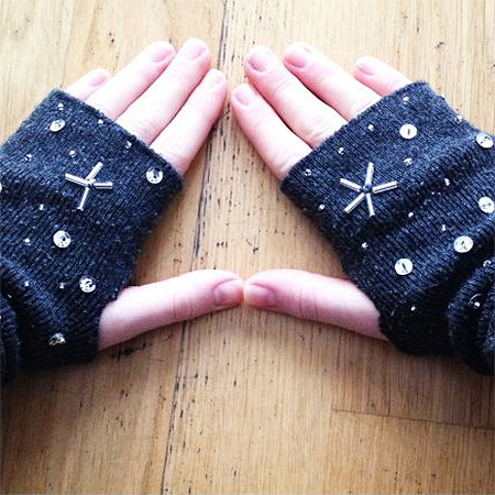 Keep your hands warm with a pair of sock gloves