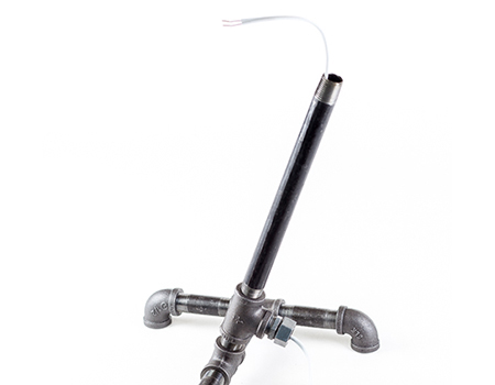 diy make galvanised pipe industrial style table lamp