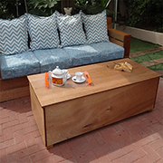 Outdoor storage coffee table