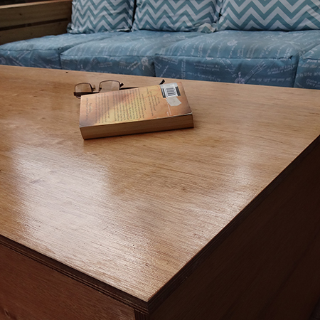 plascon sunproof varnish on marine plywood outdoor storage coffee table