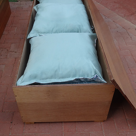 outdoor storage coffee table for cushions and upholstered accessories