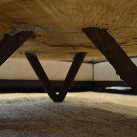 Make a tree stump coffee table