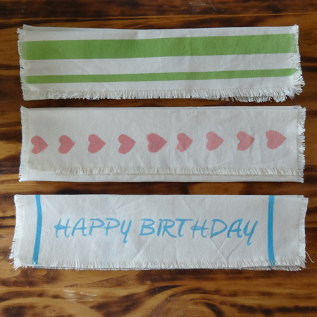 spray paint canvas serviettes napkins