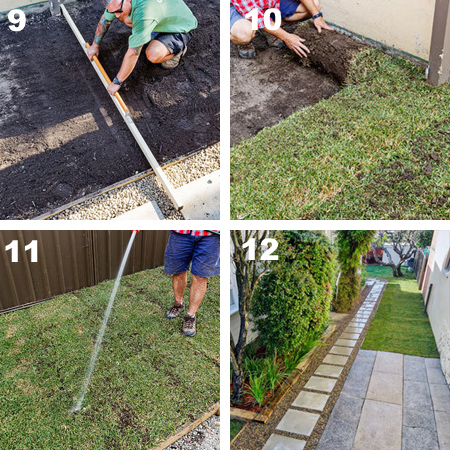 design make create lay decorative gravel and paver path walkway