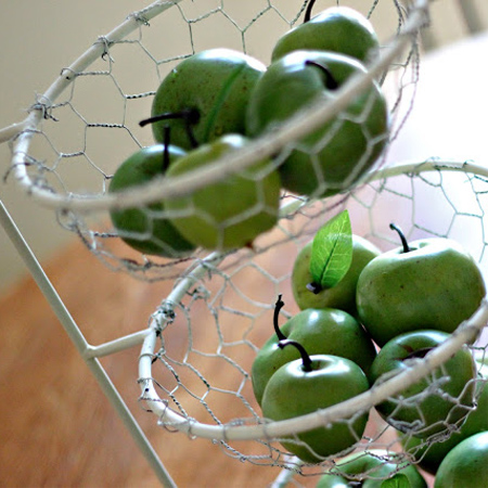 repurpose recycle plate holder with chicken wire