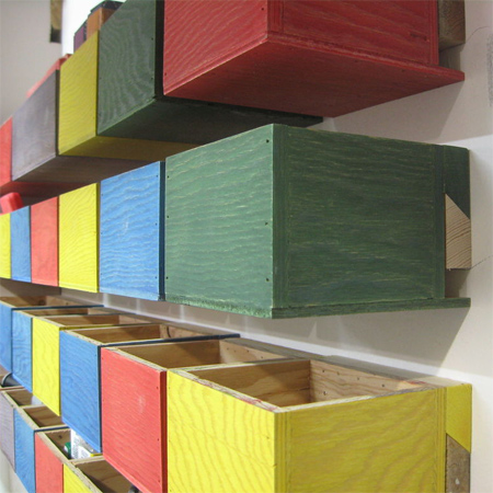 workshop plywood cube storage system with french cleat mounting