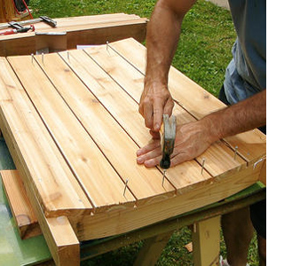 DIY adirondack garden chair