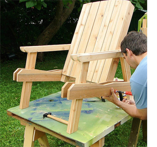 DIY adirondack garden chair