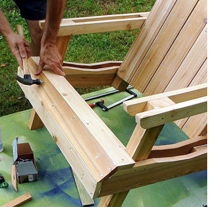 DIY adirondack garden chair