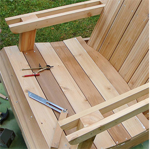 DIY adirondack garden chair