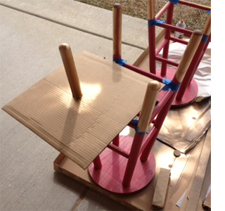 Gold-dipped bar stools 