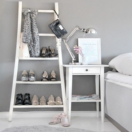 Shoe storage ideas steplader
