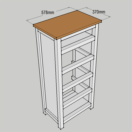 Reclaimed and recycled wood linen drawers 
