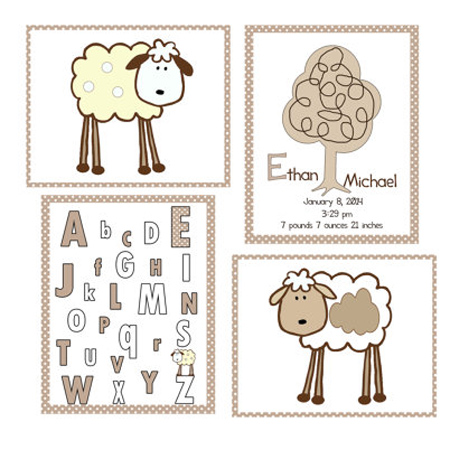 Decorate a gender-neutral nursery with a lamb or sheep theme