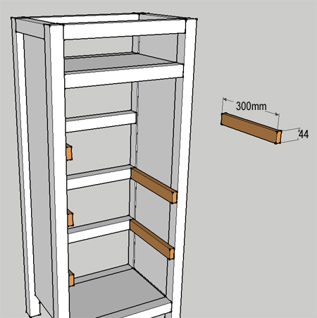 Reclaimed and recycled wood linen drawers 