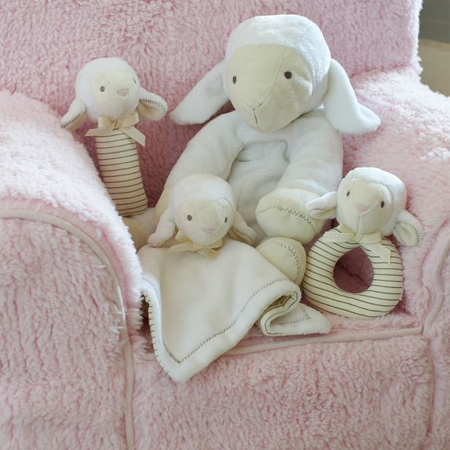 Decorate a gender-neutral nursery with a lamb or sheep theme