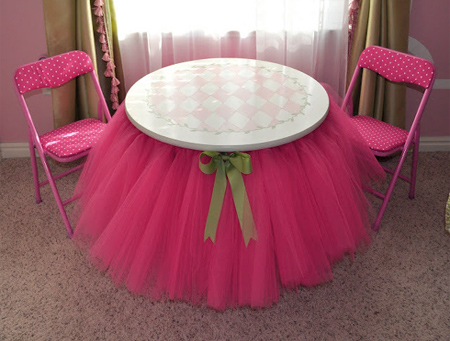 tulle ballerina table skirt