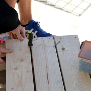 Reading corner for outdoor kids
