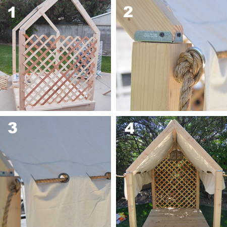 Reading corner for outdoor kids