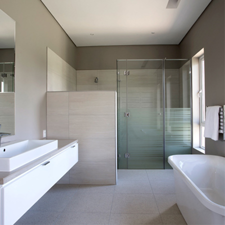 Glass shower door sustainable design option for home interiors