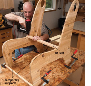 DIY outdoor slat chair
