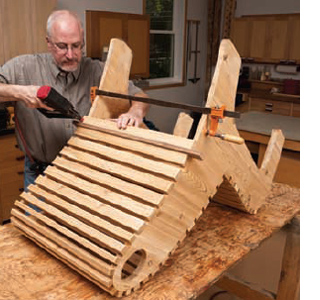 DIY outdoor slat chair 