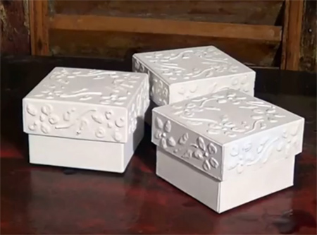 Recycle cardboard into trinket boxes